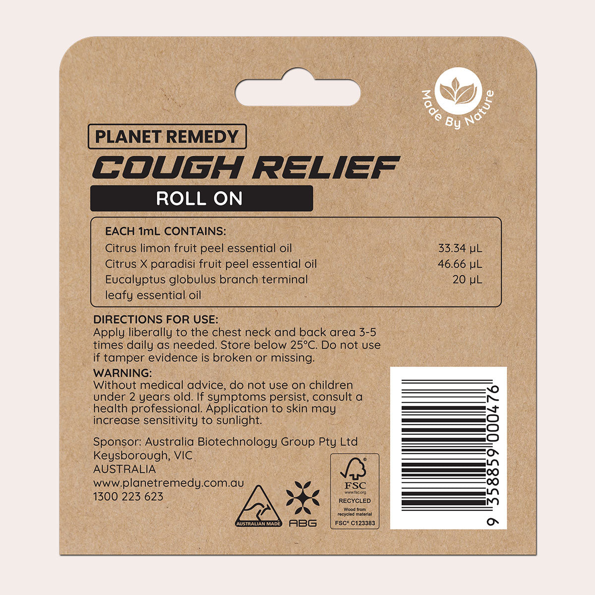 Planet Remedy Cough Relief Roll On