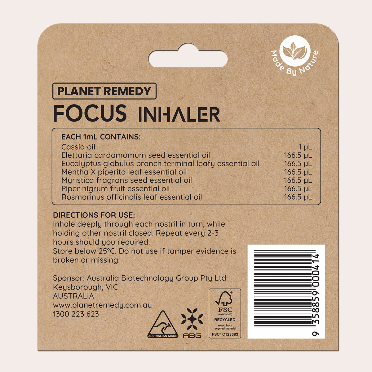 Planet Remedy Focus Inhaler